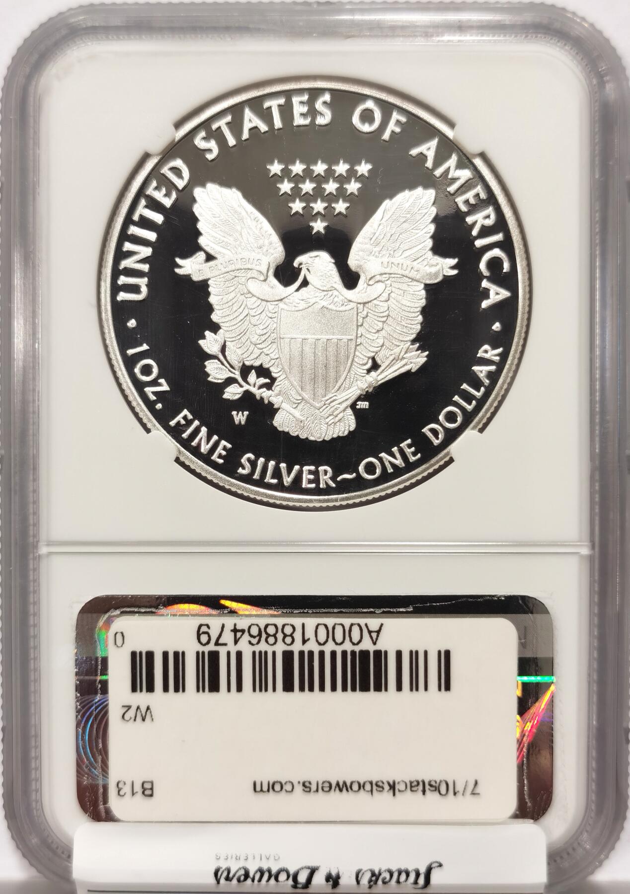 【麦稀奇收藏嘉年华】 博洋堂美国及美洲钱币专场拍卖②暨第127期（全场包邮） NGC PF70UC 美国2019年W版行走女神1美元鹰洋精制银币，罕见70分满分精制币，带巅峰收藏系列金色贴纸