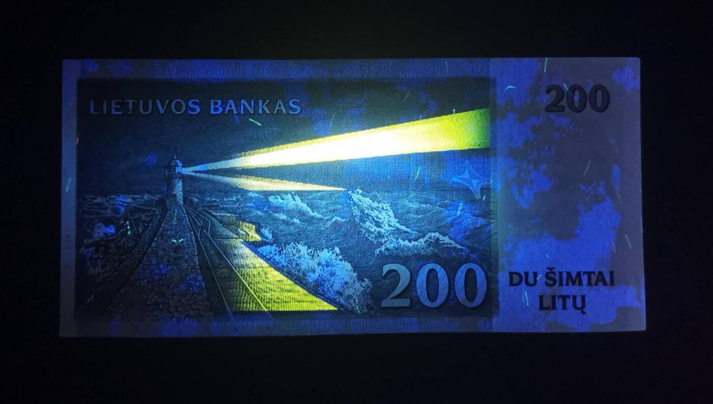 《艾美收藏》第201期-周日外币畅拍场 立陶宛1997年200立特UNC-/AU+ 灯塔