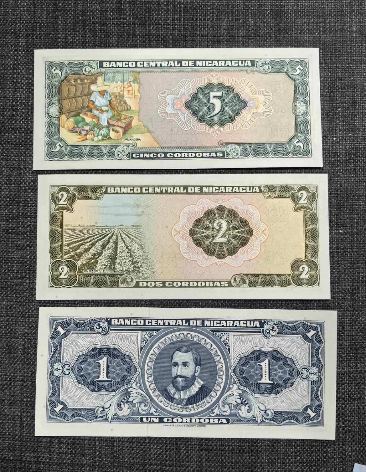 北京马甸外国币专卖第141期，外国纸币专场，陆续上拍，欢迎关注 尼加拉瓜早期纸币全新3张