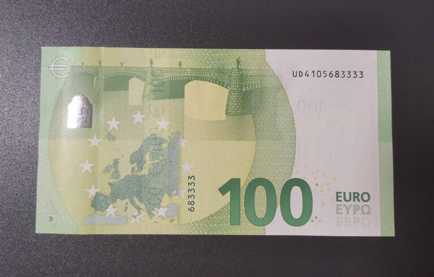 《艾美收藏》第201期-周日外币畅拍场 2019年三签100欧元UNC狮子号3333 法国版UD冠