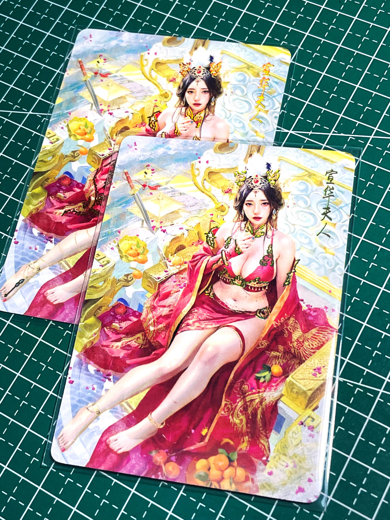 显眼宝19期 那些巅峰颜值 焱卡文化 燎原卡牌 人间传  宣华夫人 幻彩普卡2张