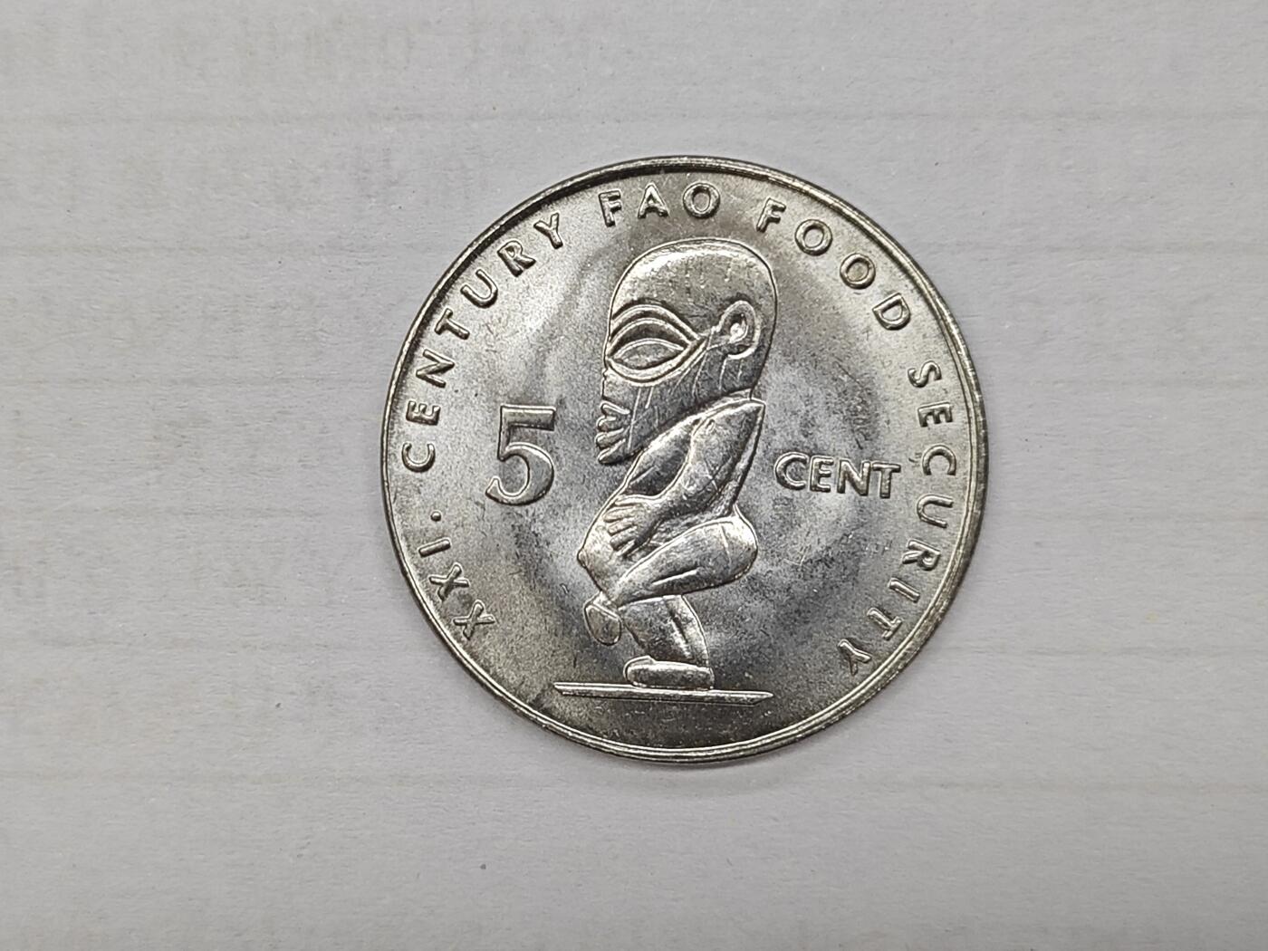 外国小硬币专场（涵盖硬币介绍） 库克群岛Cook Islands 5 cents FAO 「2000 5 cents」