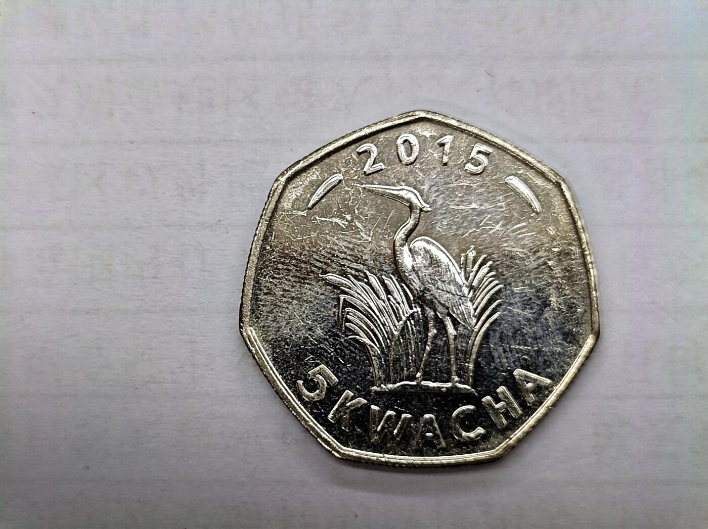 外国小硬币专场（涵盖硬币介绍） 马拉维Malawi 5 kwacha 「2015 5 kwacha」