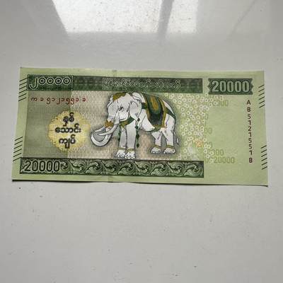 🌹外币初藏🌹🐯2025年第66场  每周二四六晚8️⃣点 接代拍 - 缅甸2023年¥20,000 白象纪念钞c