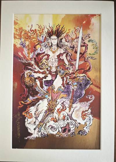 白泽拍卖卡牌手绘专场第19期（麦稀奇收藏嘉年华专场） - 2024 启读文化 手绘复制画 金灵圣母 014/500 沈鑫亲签 尺寸：21CM*30CM