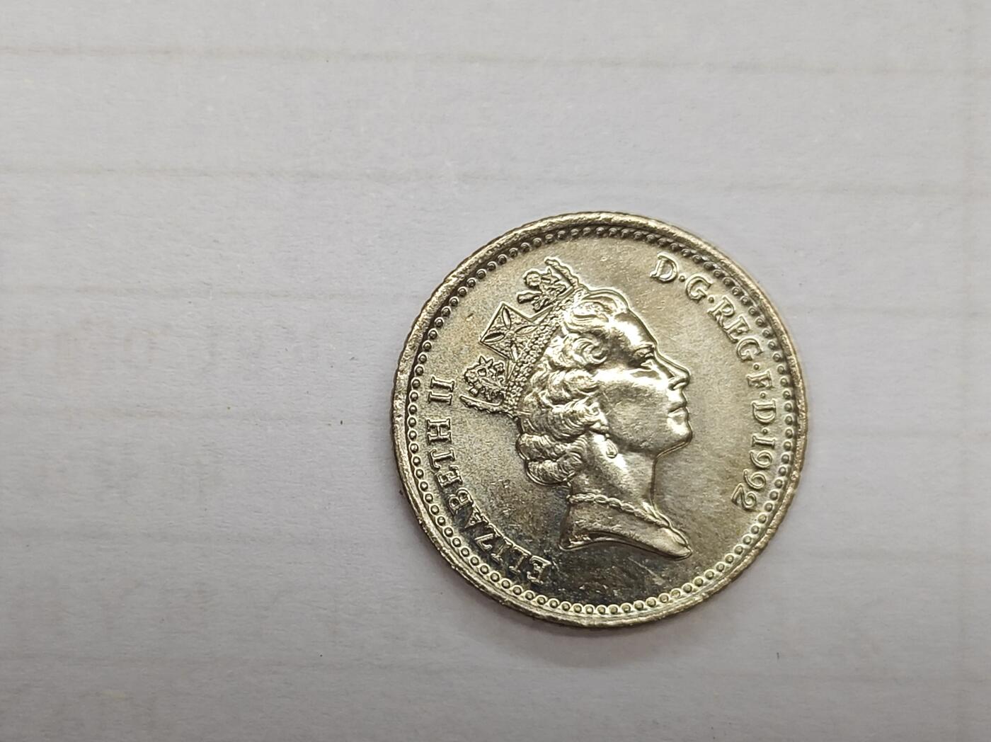 外国小硬币专场（涵盖硬币介绍） 英国United Kingdom 5 pence 「1992 5 pence」