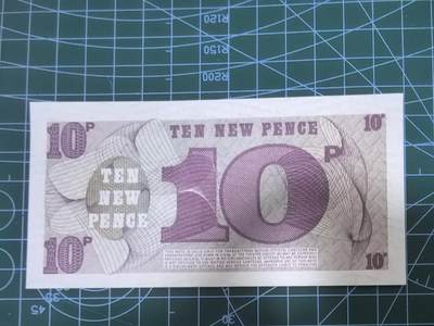 钱币杂项处理专场，0元起拍，1元加价，无佣金 英国钱币 军票10便士纸币 1972年 欧洲（第六版）
