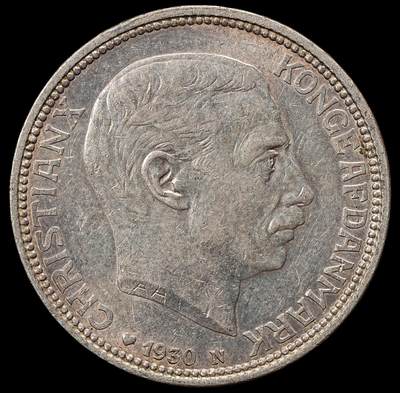 修遠堂世界钱币第七十五期 - 1930年丹麦国王60大寿纪念2克朗银币 15g，含银80%