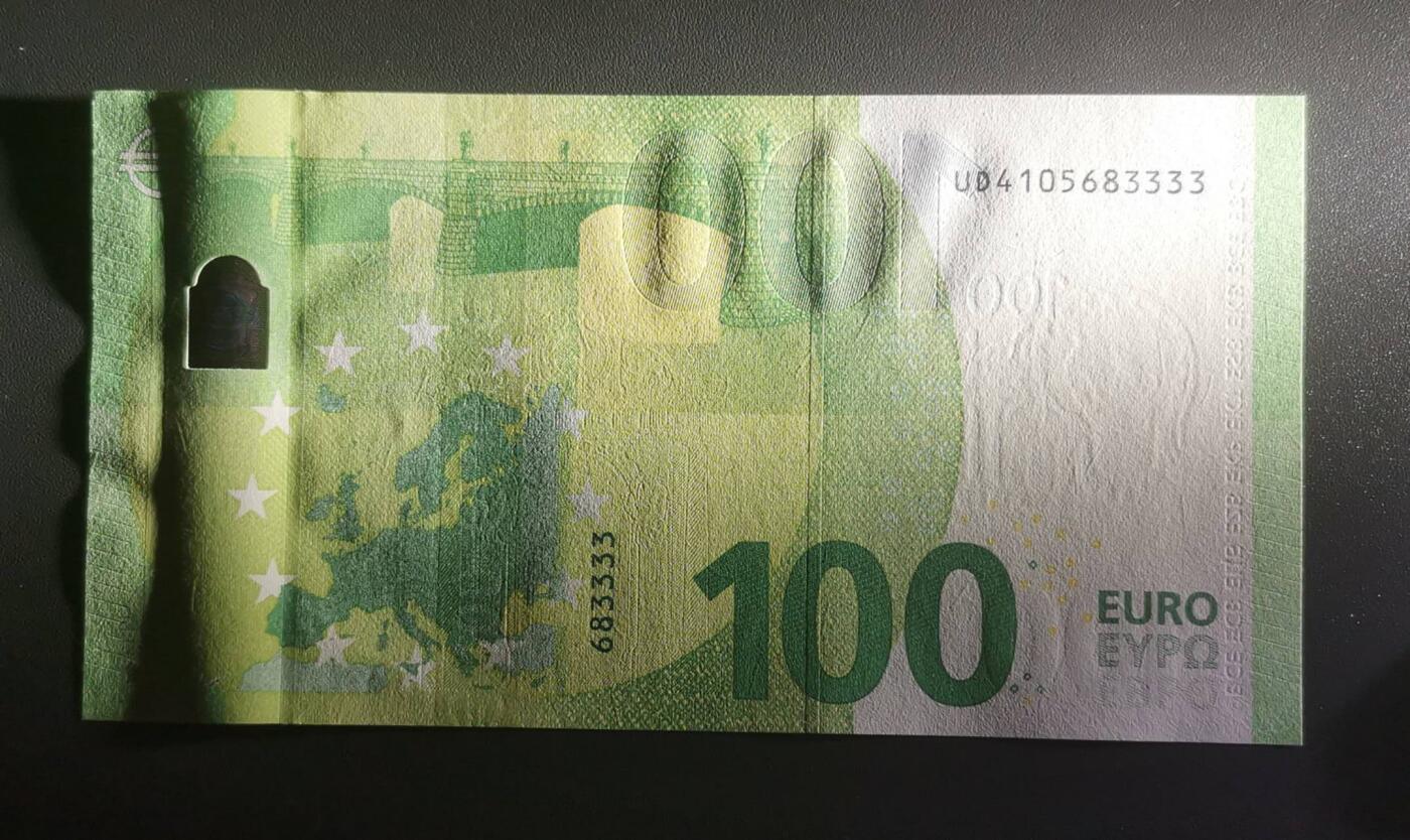 《艾美收藏》第201期-周日外币畅拍场 2019年三签100欧元UNC狮子号3333 法国版UD冠