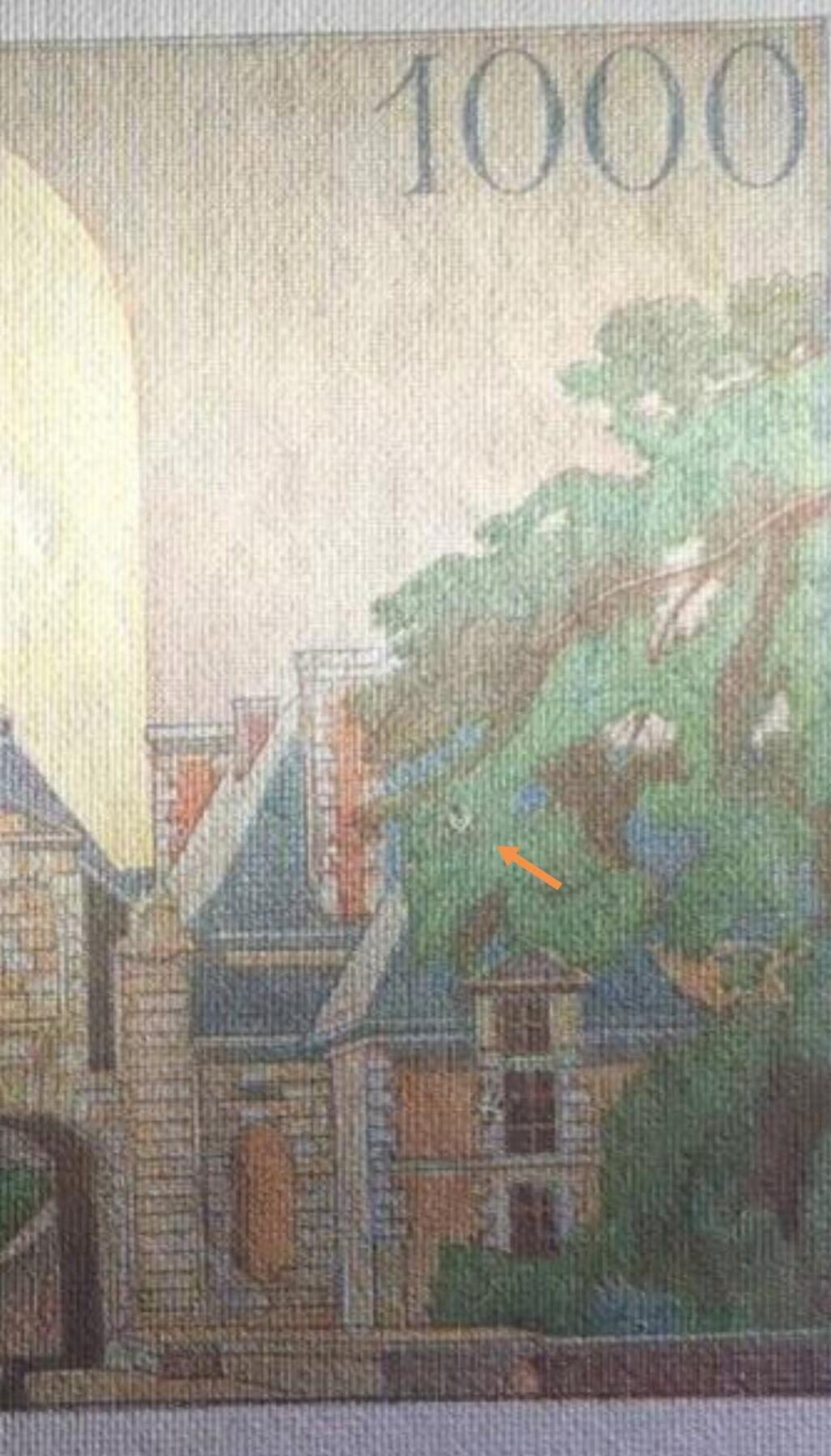 《艾美收藏》第201期-周日外币畅拍场 法国1955年1000法郎UNC-有一个极小的针孔，长号段无47，Pick#134a 黎塞留，法国海军之父/西方现代外交学之父