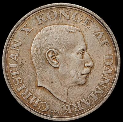 修遠堂世界钱币第七十五期 - 1937年丹麦国王登基25周年纪念2克朗银币 15g，含银80%