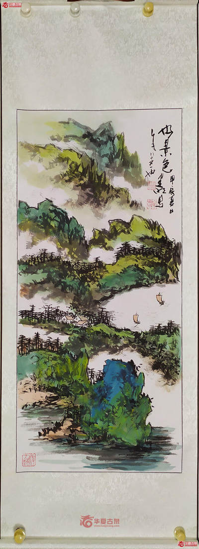 陈建明-山水“好景色”，立轴 - 陈建明-山水“好景色”，立轴