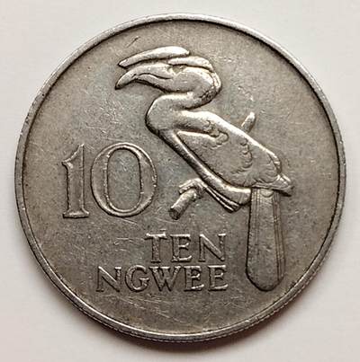 布加迪🐬～世界钱币(上海)🌾第 229 期 /  各国套币和散币 - 赞比亚🇿🇲 1968年 10恩伟