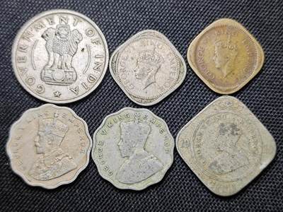 KK钱币收藏小铺 套币 好品/批量散币专场 周末发货 -  英属印度 印度一组