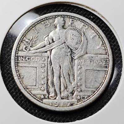 KK钱币收藏小铺 第301期 百期特拍3连拍第3场  周末发货 -  1917美国站人飞鹰银币 
