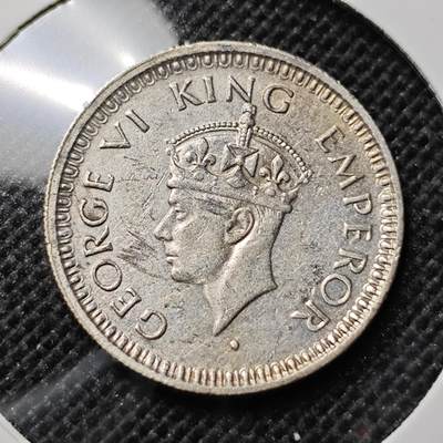 KK钱币收藏小铺 套币 好品/批量散币专场 周末发货 -  1944英属印度1/4卢比银币