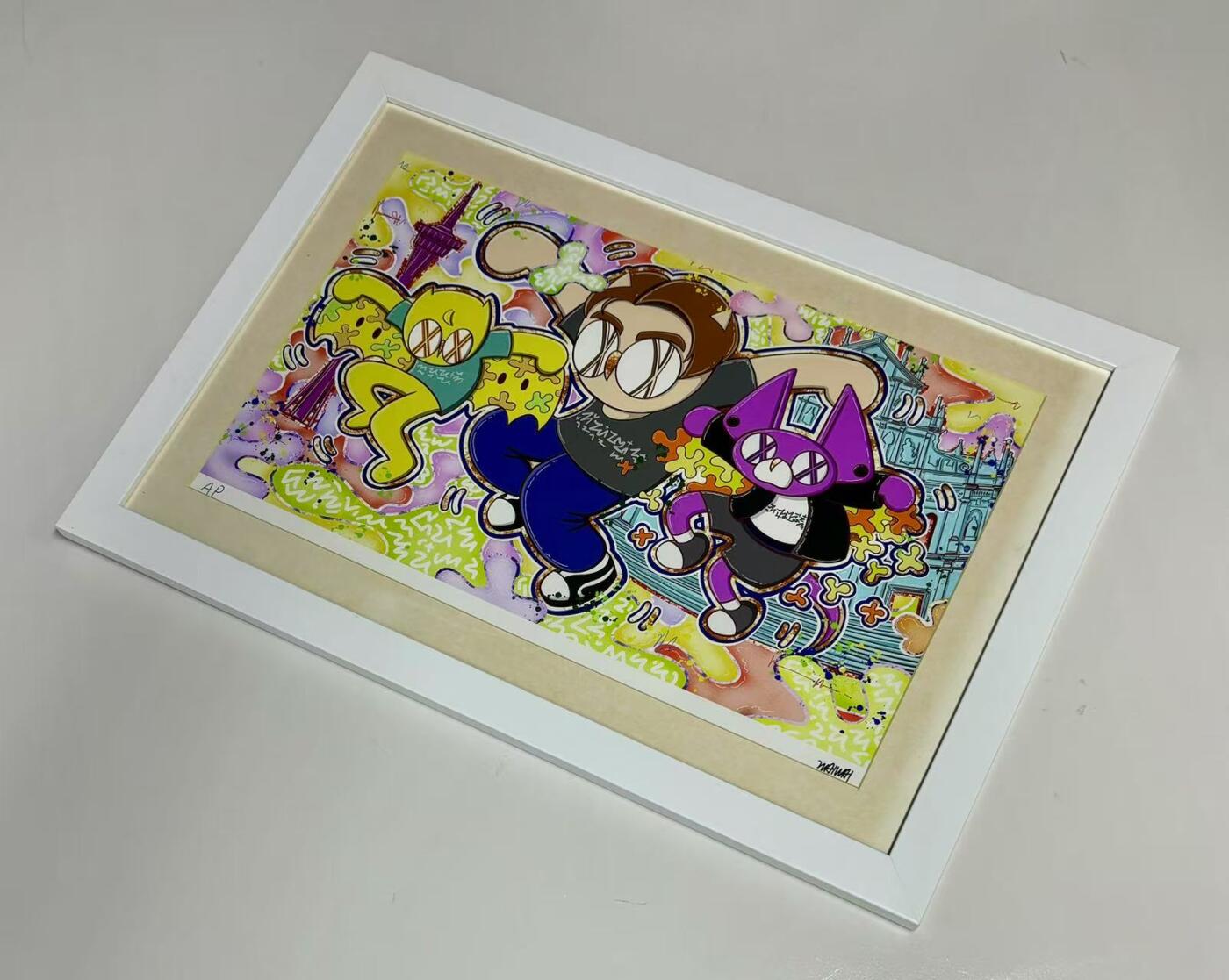 零元拍：歪歪作品：《澳门绮梦》数字版画，高清数码艺术画，已装裱木制相框，装裱后尺寸：49X34CM