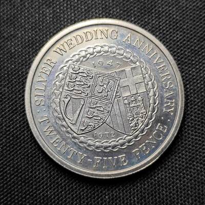 KK钱币收藏小铺 套币 好品/批量散币专场 周末发货 -  1972马恩岛25便士克朗币