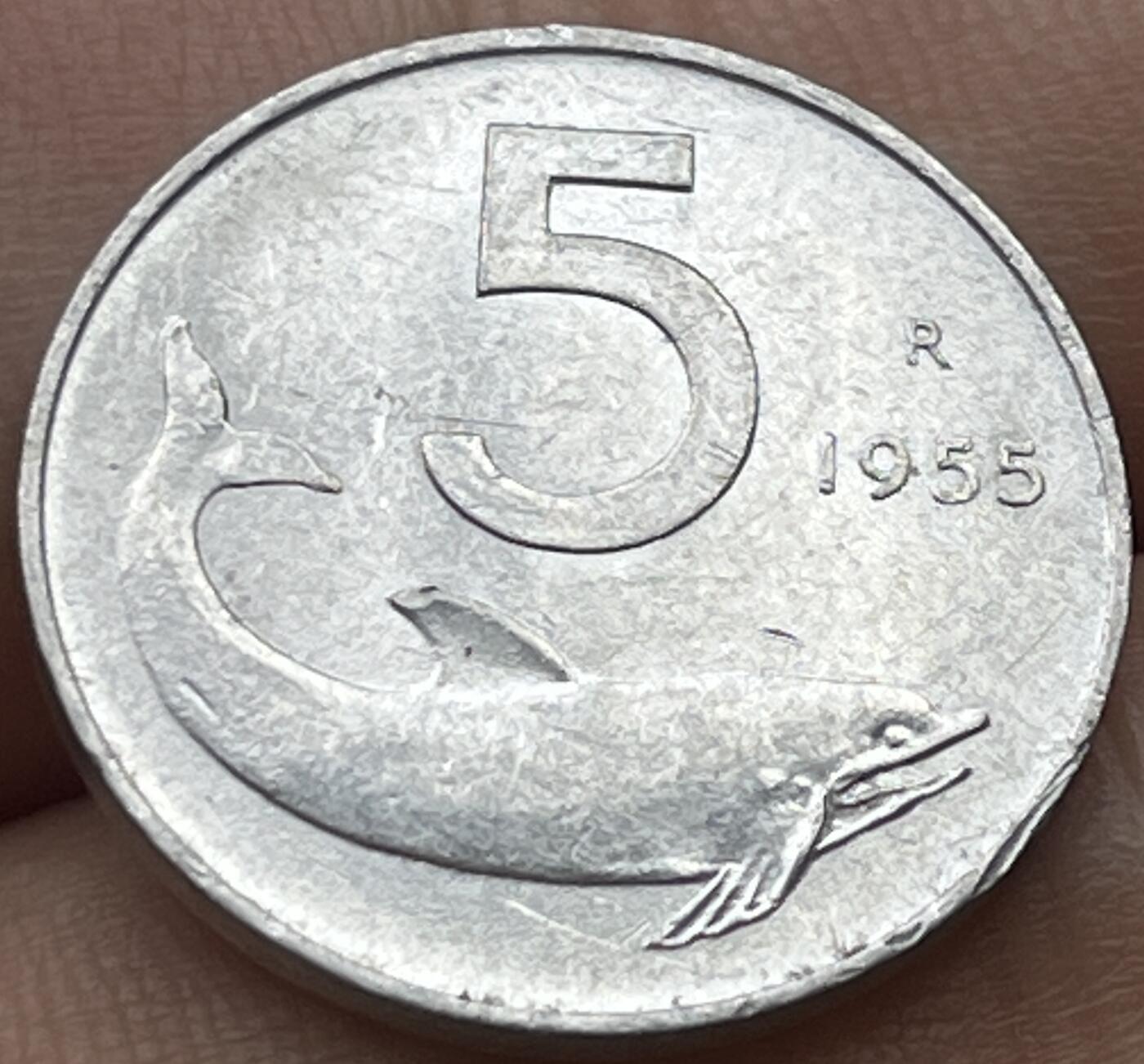 神仙姐姐-中外币专场7 1955年意大利5里拉