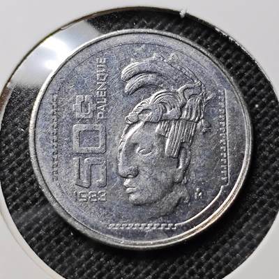 KK钱币收藏小铺 第301期 百期特拍3连拍第3场  周末发货 - 1983 墨西哥50比索 少见纲目品种!