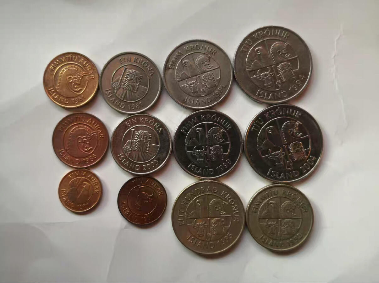 冰岛全套海洋动物硬币