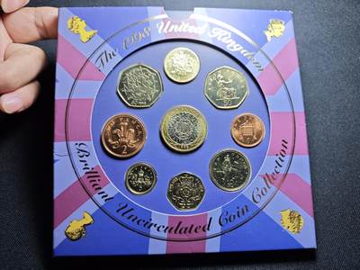 KK钱币收藏小铺 套币 好品/批量散币专场 周末发货 -  英国1998年清年套币 带50分纪念币 2镑