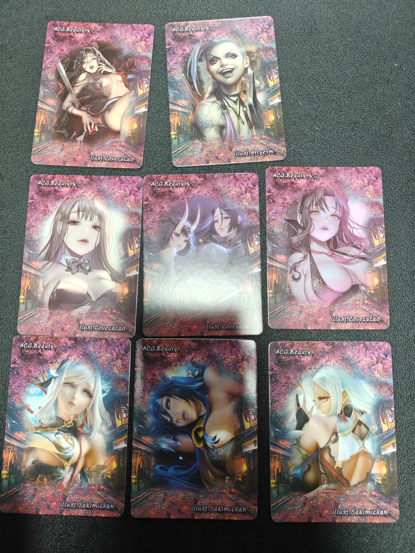 天玑星卡拍第九十八期《6.23 周一截拍》持续收拍收评中 满赠卡需备注 加我进群迎好礼 燎原卡牌 ACG动漫美女8张 彩闪 自制卡 个别有瑕疵