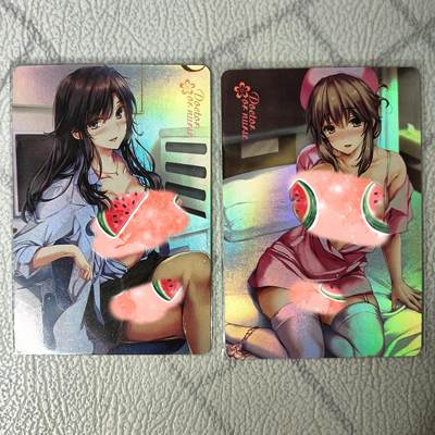 花开卡拍第27期（品控勿拍!!!收拍品，不寄存，运费5元，自制卡难免瑕疵，可能存在轻微撞角爆边等出厂瑕疵，品控介意勿拍！） - 动漫美女卡牌 女医+女护士 艺术版 折光彩闪
