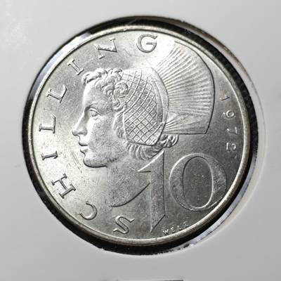KK钱币收藏小铺 套币 好品/批量散币专场 周末发货 -  1972奥地利10先令银币