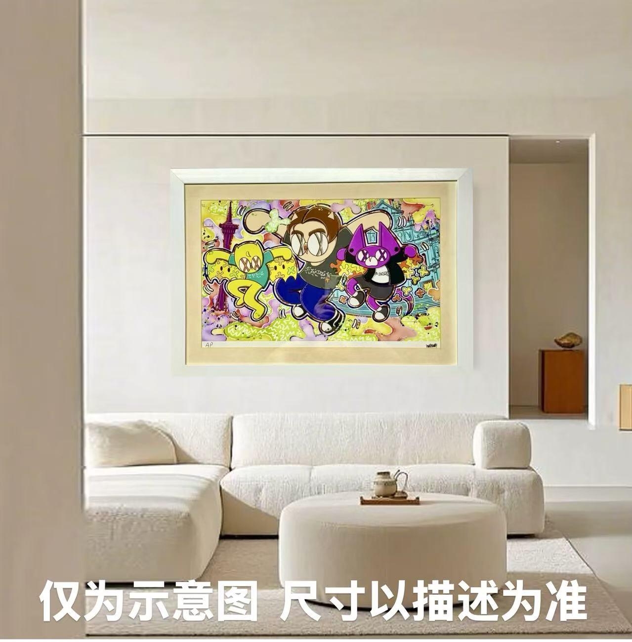 零元拍：歪歪作品：《澳门绮梦》数字版画，高清数码艺术画，已装裱木制相框，装裱后尺寸：49X34CM