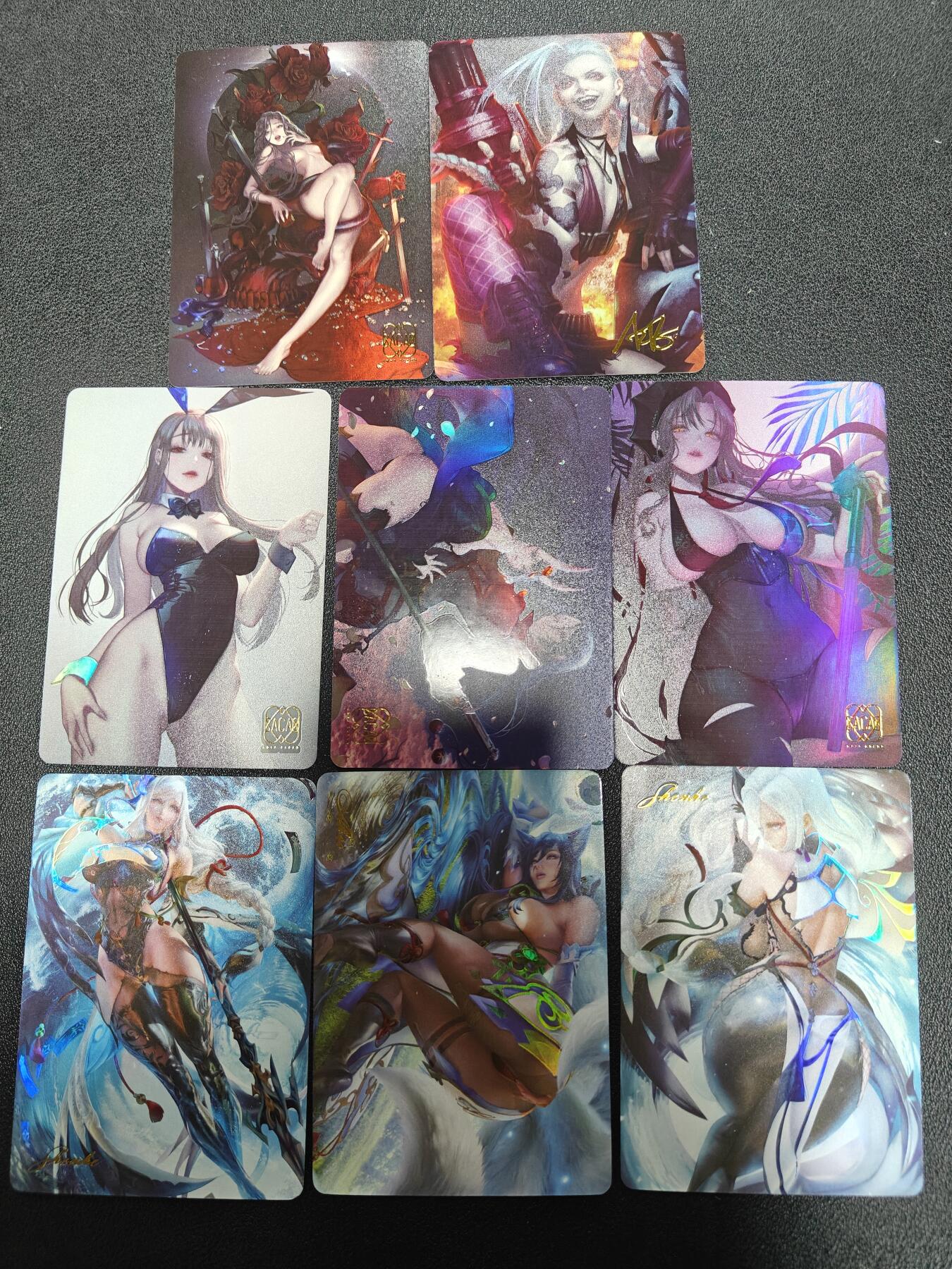 天玑星卡拍第九十八期《6.23 周一截拍》持续收拍收评中 满赠卡需备注 加我进群迎好礼 燎原卡牌 ACG动漫美女8张 彩闪 自制卡 个别有瑕疵
