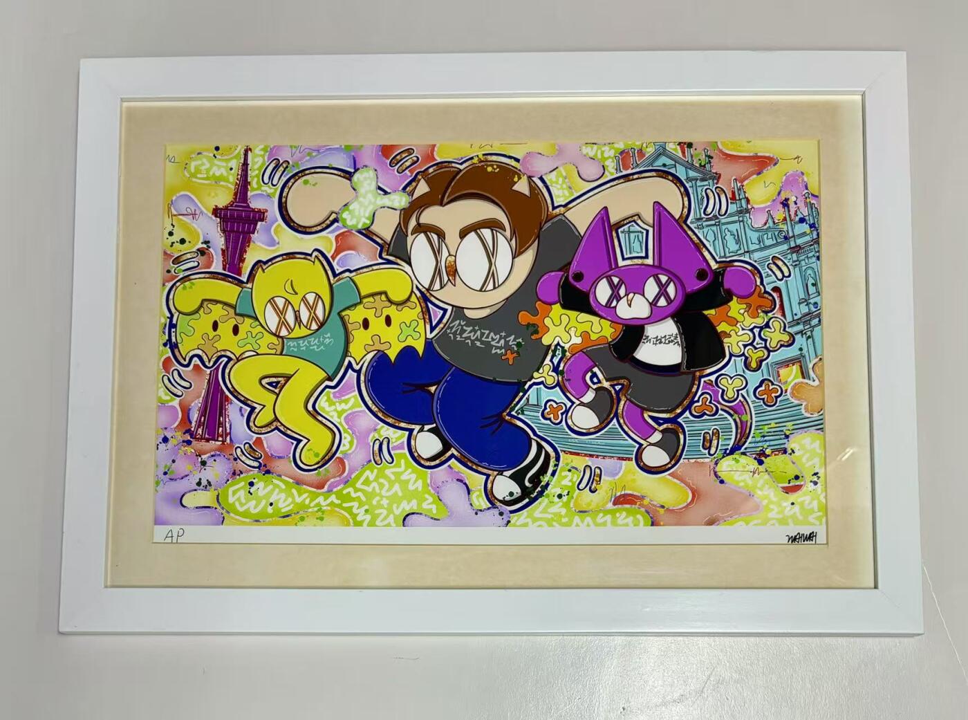 零元拍：歪歪作品：《澳门绮梦》数字版画，高清数码艺术画，已装裱木制相框，装裱后尺寸：49X34CM