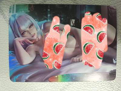花开卡拍第27期（品控勿拍!!!收拍品，不寄存，运费5元，自制卡难免瑕疵，可能存在轻微撞角爆边等出厂瑕疵，品控介意勿拍！） - （艺术卡）卡将 赛博朋克 露西 彩闪清凉单卡