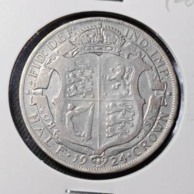 KK钱币收藏小铺 第301期 百期特拍3连拍第3场  周末发货 -  1924英国乔六半克朗银币