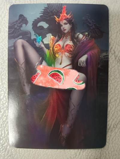 花开卡拍第27期（品控勿拍!!!收拍品，不寄存，运费5元，自制卡难免瑕疵，可能存在轻微撞角爆边等出厂瑕疵，品控介意勿拍！） - 宁缺 女帝 彩闪单卡