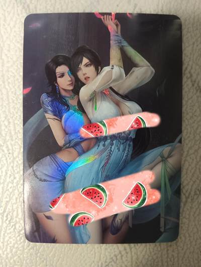 花开卡拍第27期（品控勿拍!!!收拍品，不寄存，运费5元，自制卡难免瑕疵，可能存在轻微撞角爆边等出厂瑕疵，品控介意勿拍！） - 宁缺 游戏女角双人 彩闪单卡