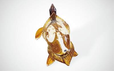 上海拍卖行2025年春季西洋艺术品拍卖会 - 捷克波西米亚洒金长寿龟大型艺术玻璃摆件(45×29×28.5cm)