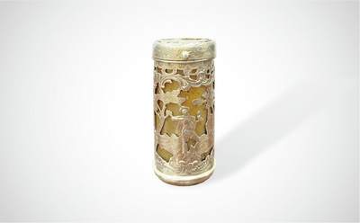 上海拍卖行2025年春季西洋艺术品拍卖会 - 约18世纪末奥匈帝国制玛瑙石镶银饰精品牙签筒