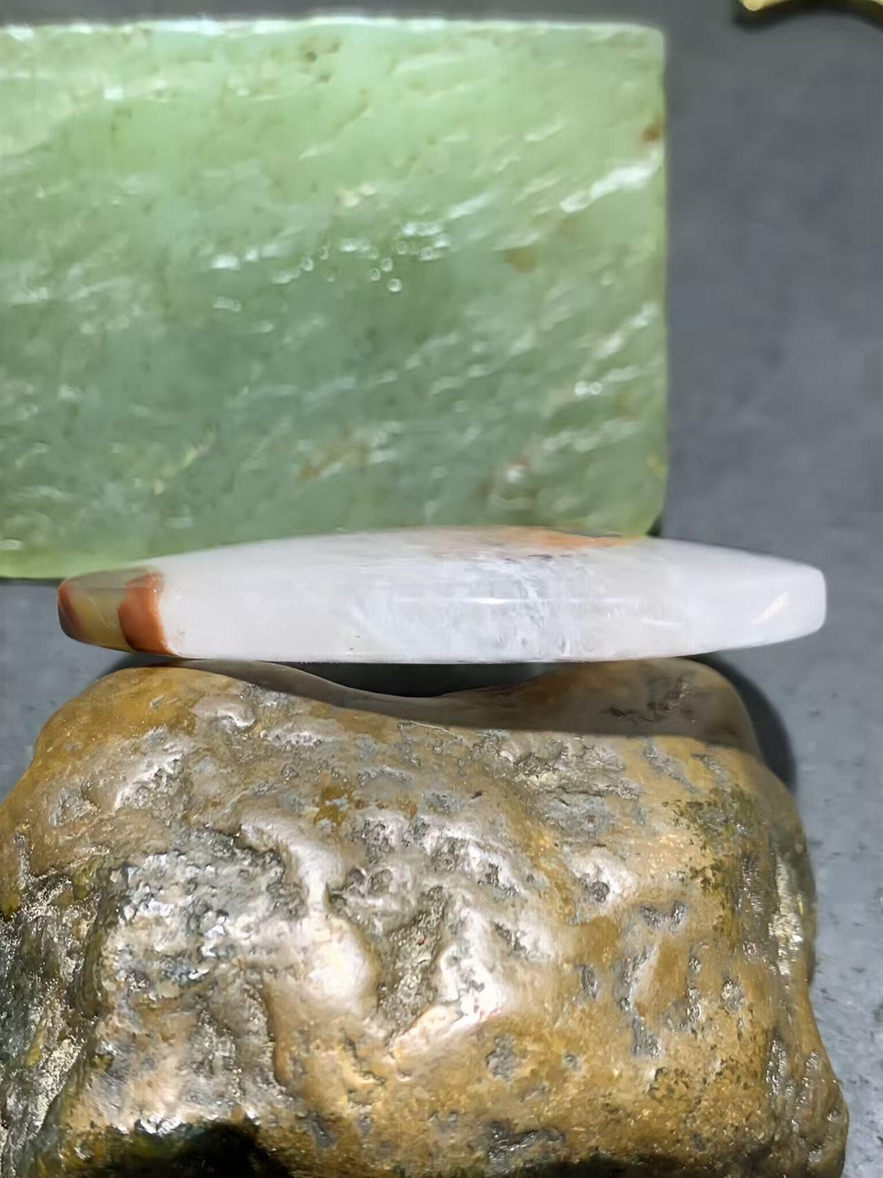 精美战国红玛瑙冰飘糖心料牌子，吊坠一个