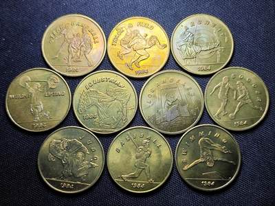 KK钱币收藏小铺 套币 好品/批量散币专场 周末发货 - 美国奥运纪念铜章 10枚一组 好品！