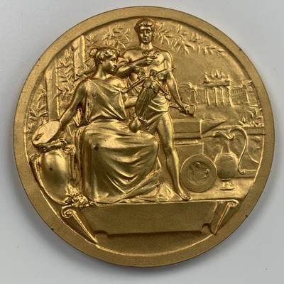 掌中浮雕-藏着的欧洲第030场 - 法国巴黎工作荣誉镀金铜章 ,57mm