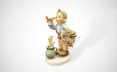 上海拍卖行2025年春季西洋艺术品拍卖会 - 德国西姆娃娃"The Artist"瓷塑摆件(H:14.5cm)