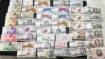《外钞收藏家》第五百四十期（本期有精品刀币、四版评级、日元）（本平台长期征集拍品、欢迎藏友们联系合作） - 巴基斯坦和朝鲜等几十张一起 全新UNC