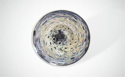 上海拍卖行2025年春季西洋艺术品拍卖会 - 意大利MURANO设计师款"星河"水晶果盆(直径:24cm,签名款)
