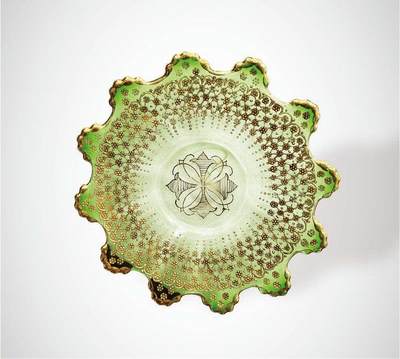 上海拍卖行2025年春季西洋艺术品拍卖会 - 约20世纪初意大利全手工满金玻璃小碟(直径:17cm)