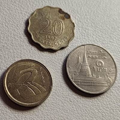 泉币菌-第42场-各国散币 - 散币三枚组合