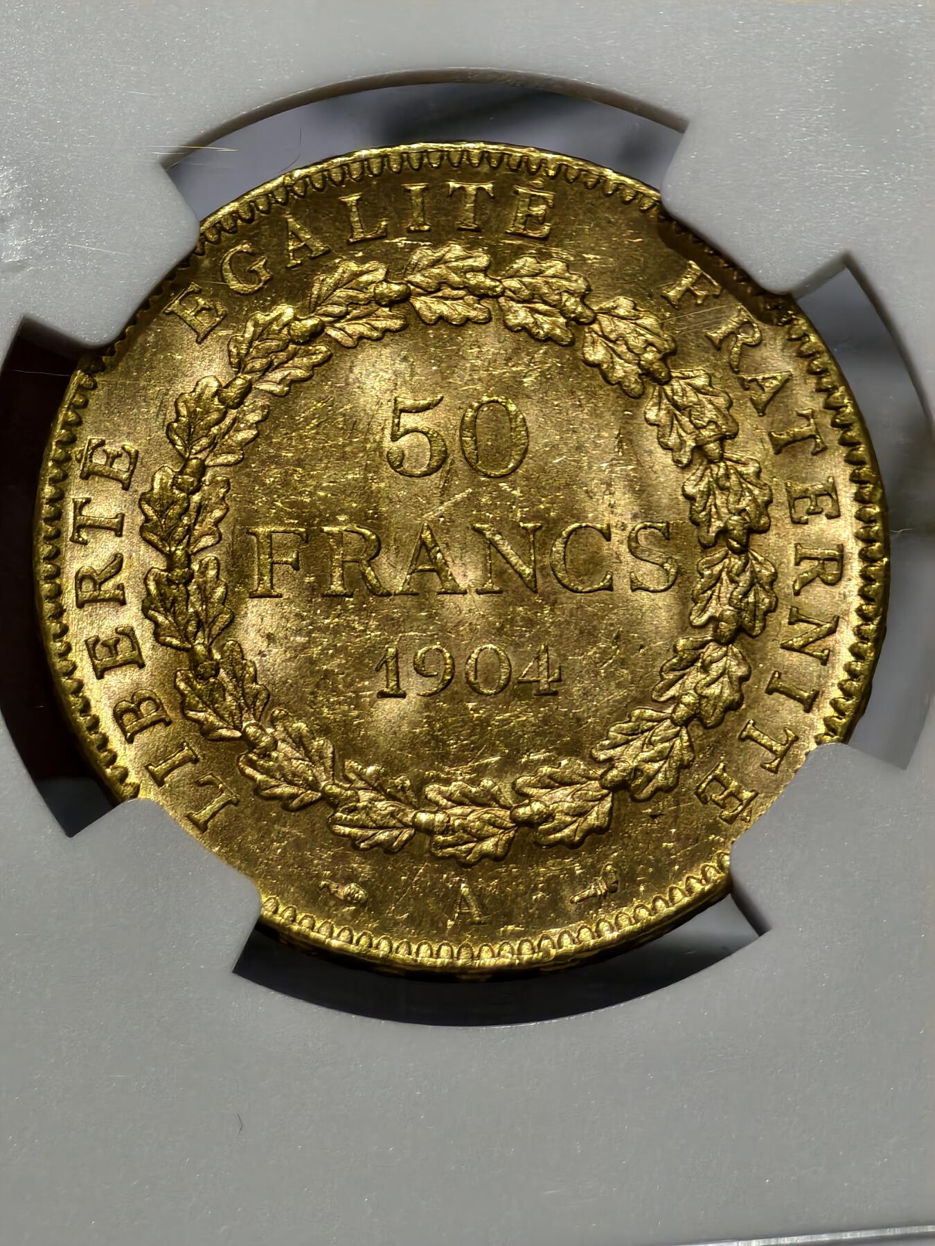 NGC-MS62法国1904年天使50法郎金币