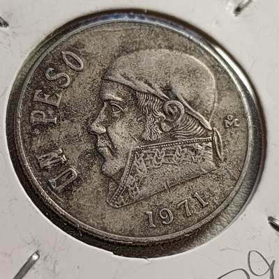 泉币菌-第42场-各国散币 - 墨西哥1971年1比索 独立战争领袖 莫雷洛斯 29mm