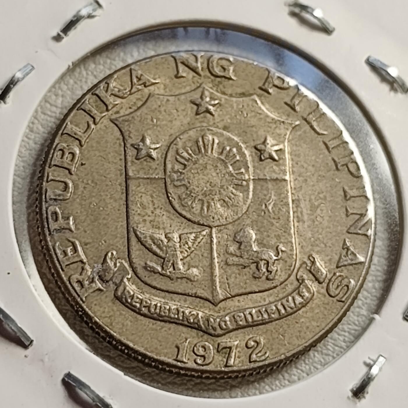 泉币菌-第42场-各国散币 菲律宾1972年50分 作家马塞洛·德尔·比拉尔 铜镍锌币 27mm 