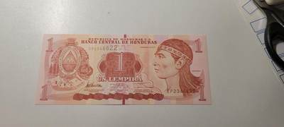 2025第十七期 纸币均有灯光 全新UNC 2012年 洪都拉斯1伦皮拉 纸币